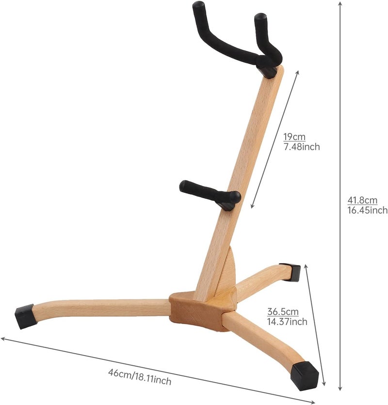 REMAGIC Alto & Tenor Saxophone Stand, Detachable Beech Wood Folding Saxophone Stand Saxophone Holder Rack, Adjustable Wooden Sax Tripod Holder Saxophone Holder, Portable Musical Instrument Saxophone Accessories Part - Image 5